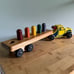Vintage Holgate Auto Peg Truck Wooden Toy Truck with Trailer