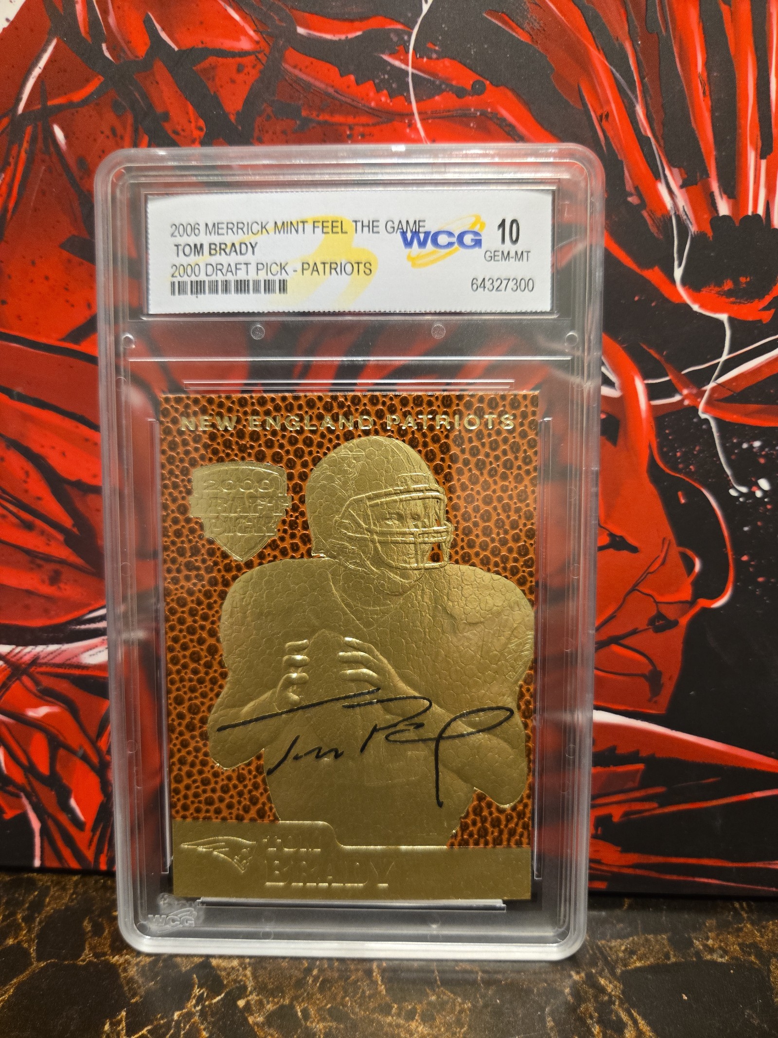 Tom brady draft pick gold card gem mint 10