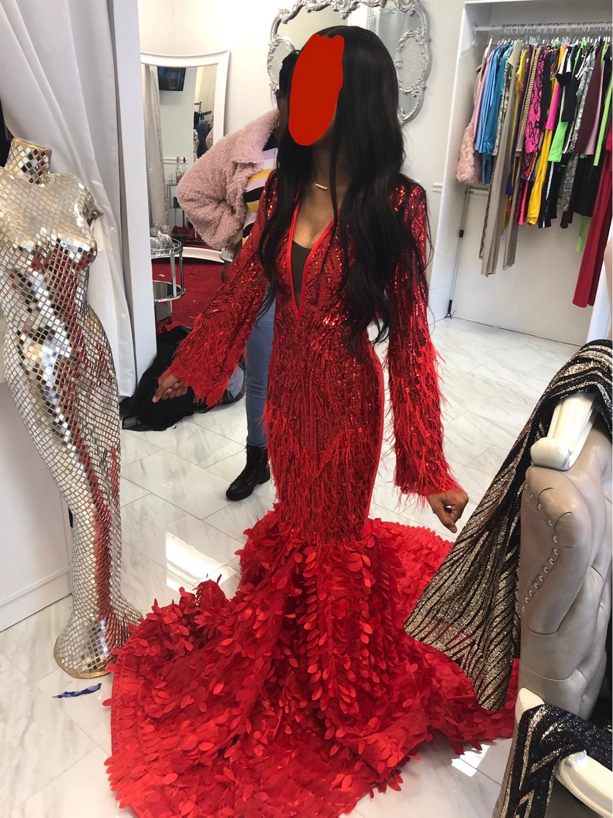 Red Prom dress