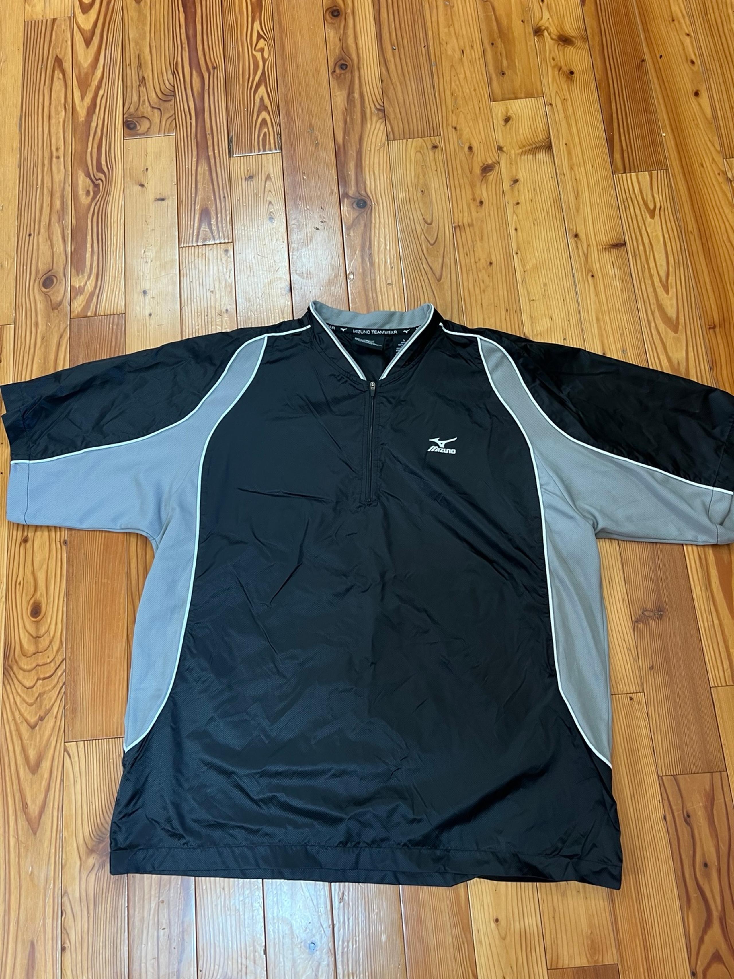 Mizuno Short Sleeve Baseball 3/4 zip Men’s size Large