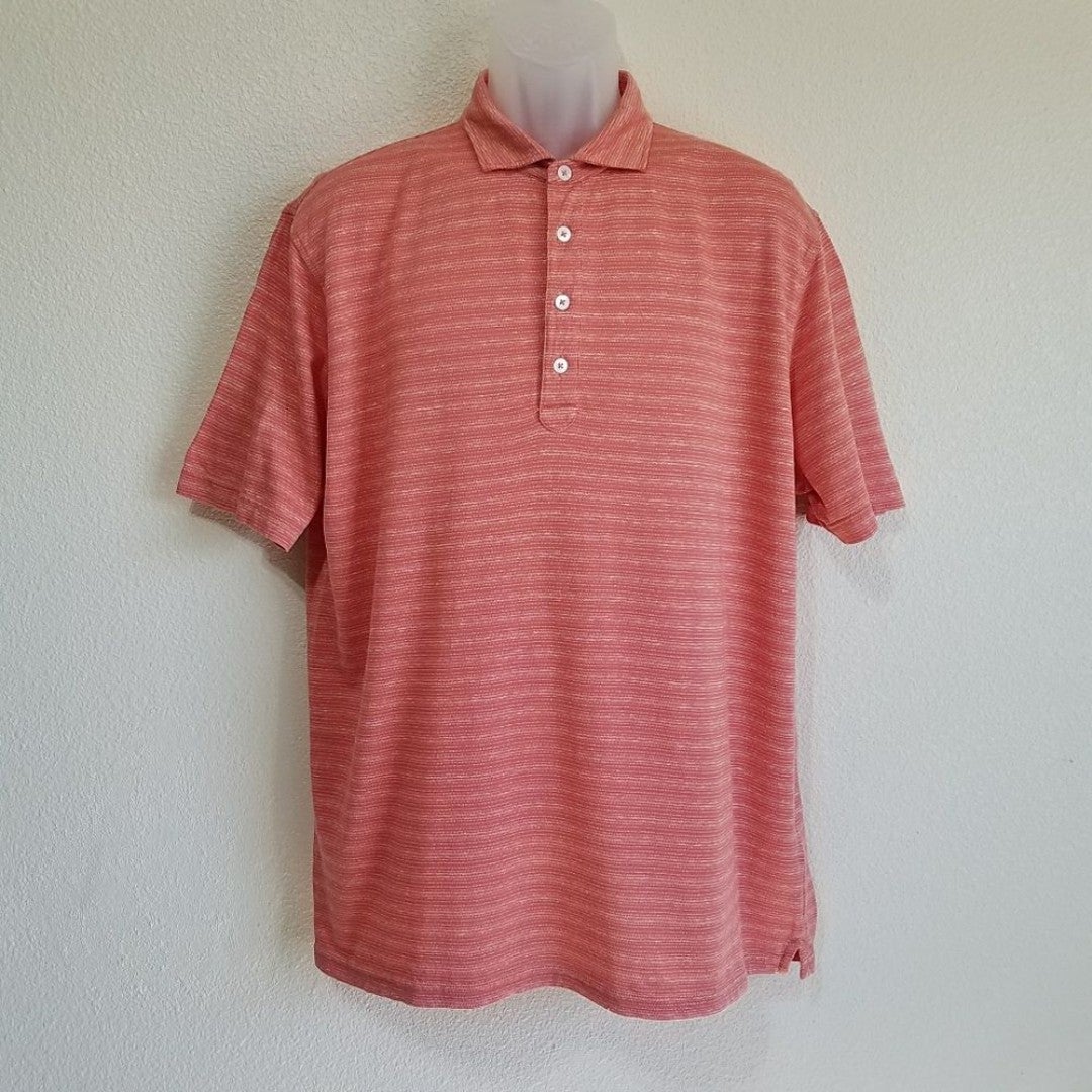 Peter Millar Collection Excursionist Cotton Linen Blend Stripe Polo Shirt