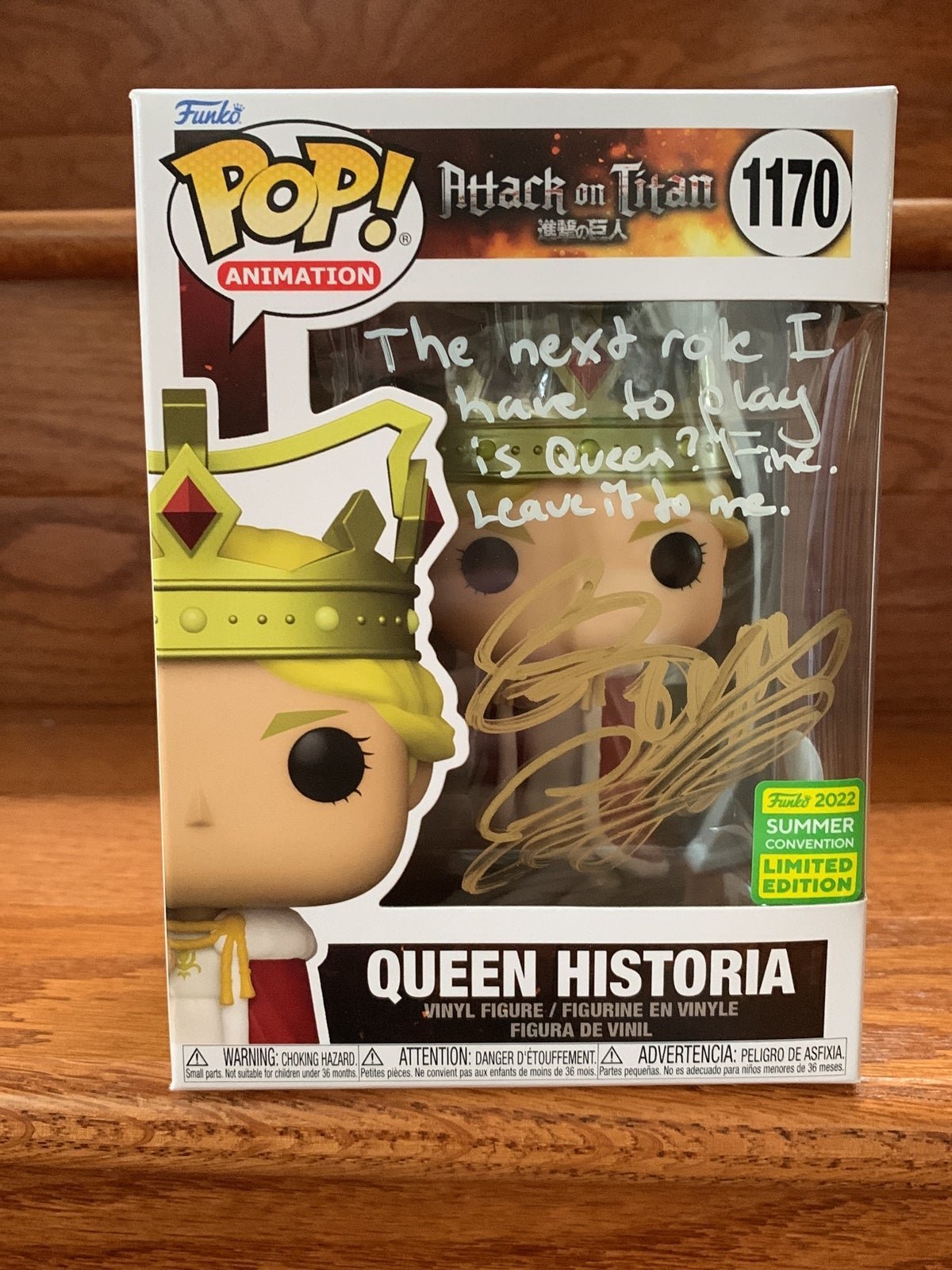 AOT - Queen Historia signed funko w/JSA