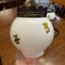 VINTAGE VICTORIAN FLUSH MOUNT BRASS FIXTURE 3 White Glass Floral Globe Lavery Co