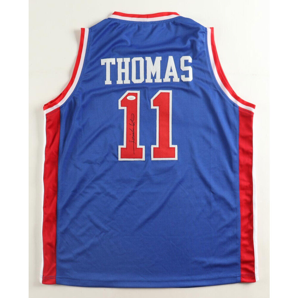 Isiah Thomas Signed Autographed Custom Blue/Red Bad Boys Jersey JSA Authentic