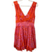 Poupette St. Barth Bessie Sleeveless Mini Dress Pink Daisy Viscose Satin Size M