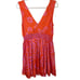 Poupette St. Barth Bessie Sleeveless Mini Dress Pink Daisy Viscose Satin Size M