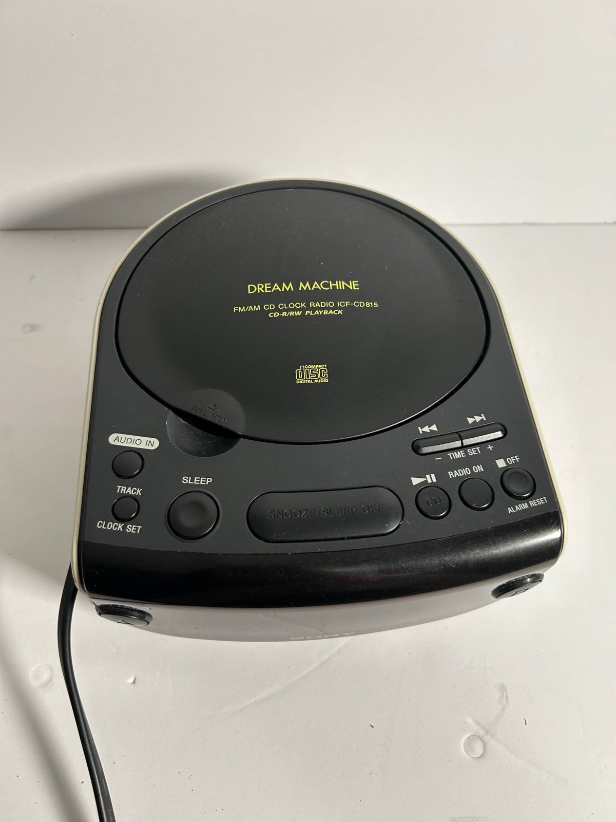 Sony Dream Machine FM/AM Radio CD Player Dual Alarm Clock ICF-CD815 TESTED WORKS