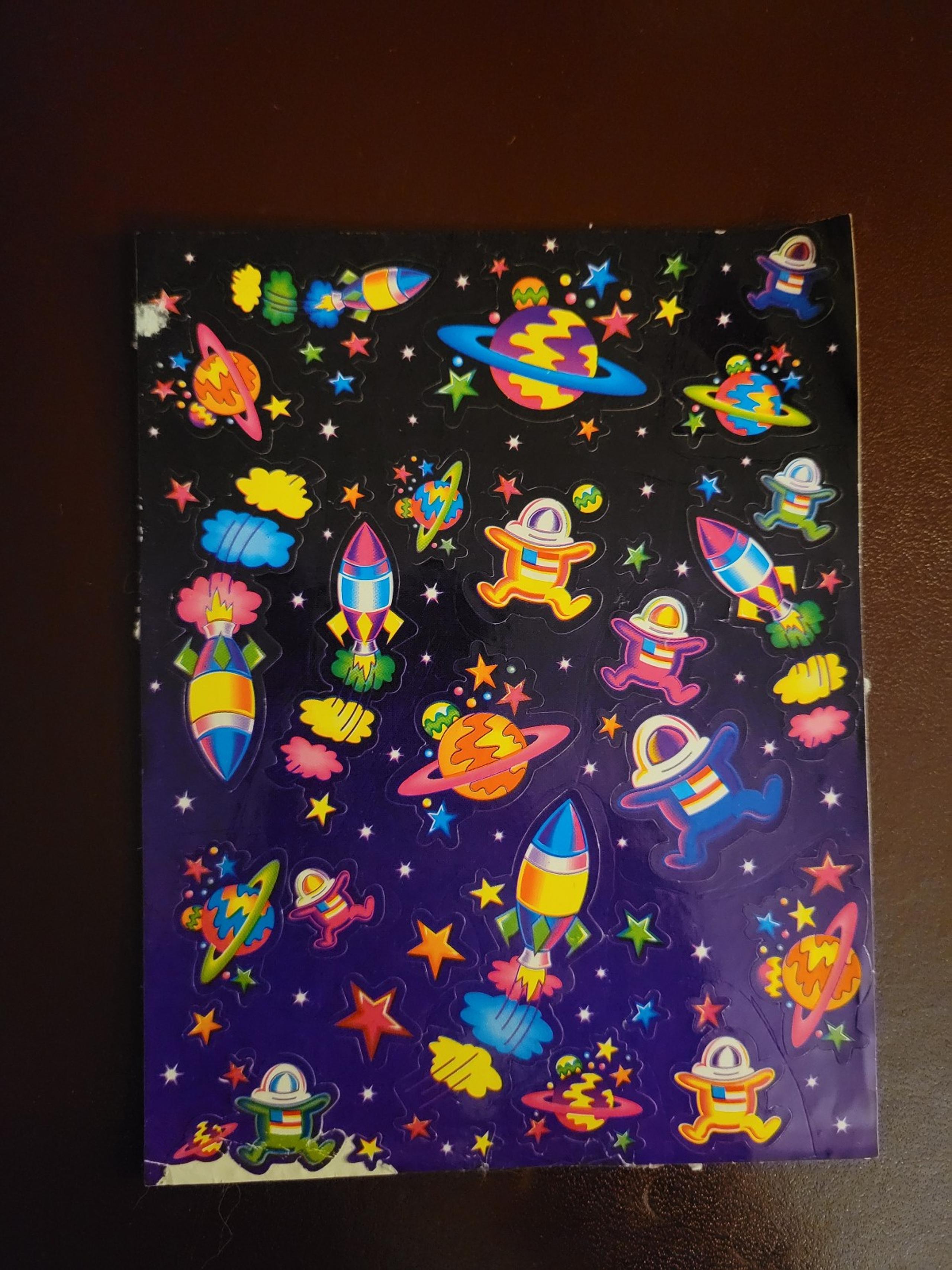 Vintage Lisa Frank S122 Astronauts In Outer Space