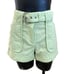NEW Derek Lam Macha Green Monterey Belted Embroidered Eyelet Cotton Shorts