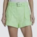 NEW Derek Lam Macha Green Monterey Belted Embroidered Eyelet Cotton Shorts