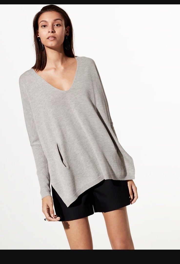 Aritzia Babaton Baylor Sweater Light Heather Grey XXS/XS
