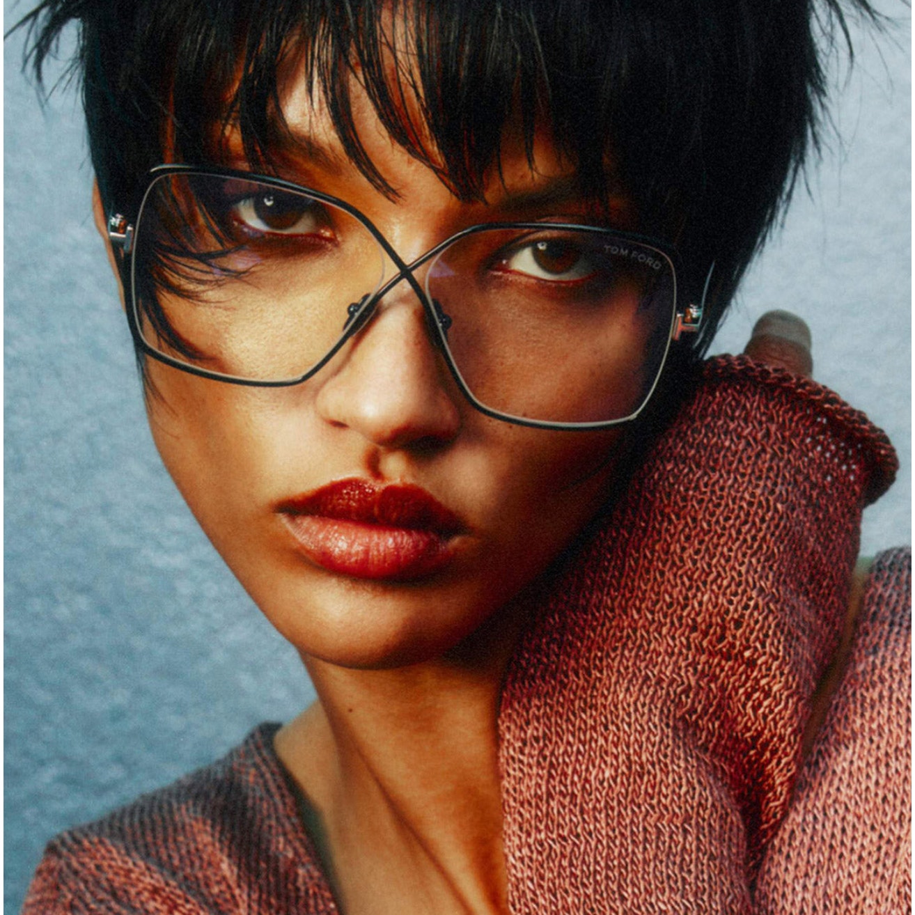 NEW Tom Ford FT5841-B Bluelight Frames in Silver