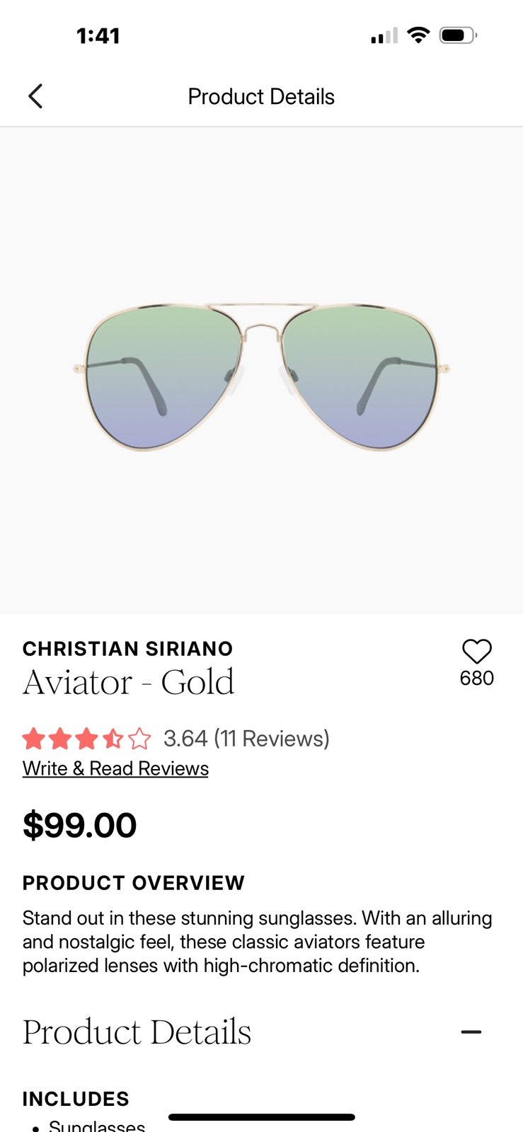 Sunglasses by Christian Siriano