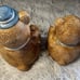 Vintage Tienshan Theodore Daddy Bear And Baby Bear Country Cookie Jars
