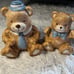 Vintage Tienshan Theodore Daddy Bear And Baby Bear Country Cookie Jars
