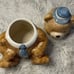 Vintage Tienshan Theodore Daddy Bear And Baby Bear Country Cookie Jars