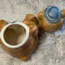 Vintage Tienshan Theodore Daddy Bear And Baby Bear Country Cookie Jars
