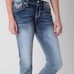 ROCK REVIVAL MS SIZE 29 MEDIUM WASH AUDRINA MID-RISE CURVY CAPRI DENIM JEANS