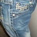 ROCK REVIVAL MS SIZE 29 MEDIUM WASH AUDRINA MID-RISE CURVY CAPRI DENIM JEANS