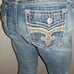 ROCK REVIVAL MS SIZE 29 MEDIUM WASH AUDRINA MID-RISE CURVY CAPRI DENIM JEANS