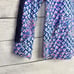 LILLY PULITZER Skipper Pullover Top Womens Small Royal Blue Pink Crochet Trim