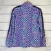 LILLY PULITZER Skipper Pullover Top Womens Small Royal Blue Pink Crochet Trim
