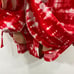 NEW Lane Bryant Cacique Red White Tie Dye Cinched One Piece Swimsuit 40D