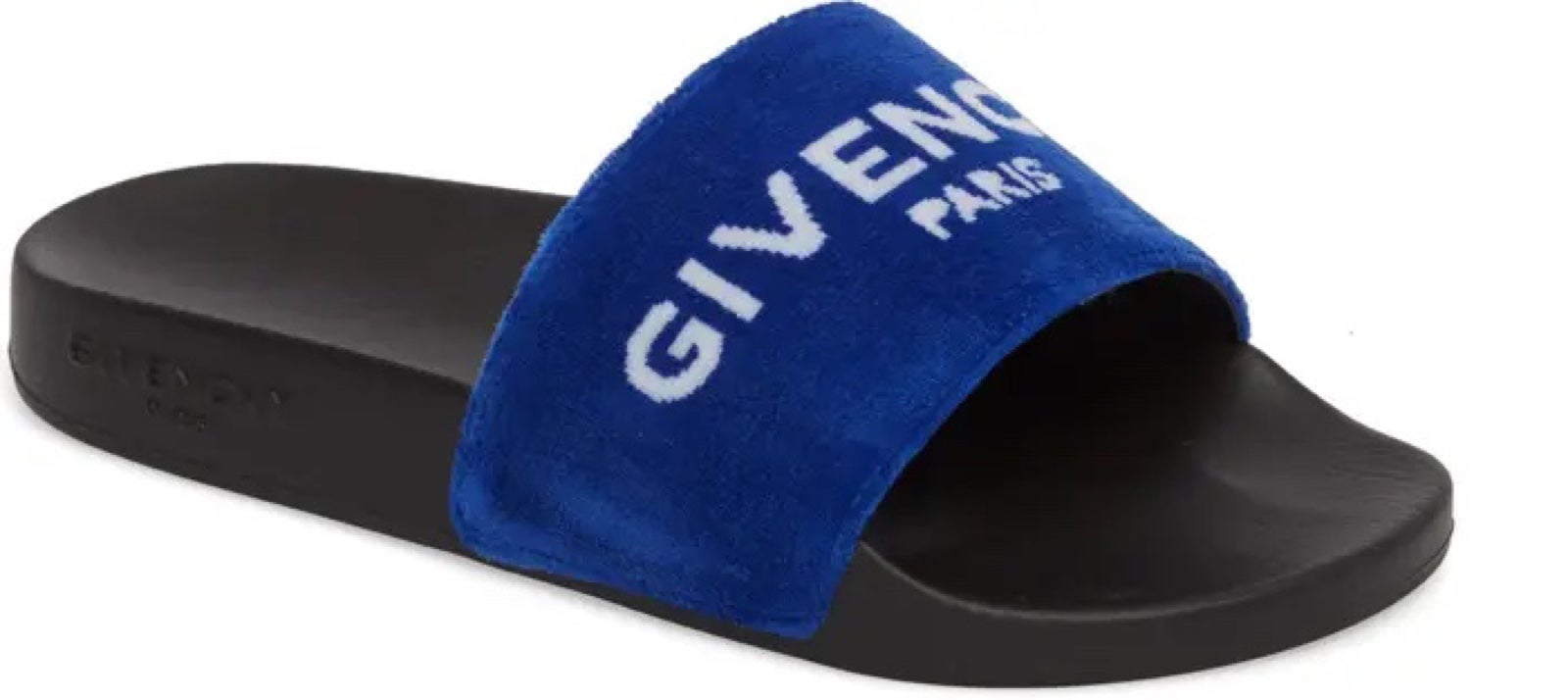 Givenchy Logo print terry slides(Blue)