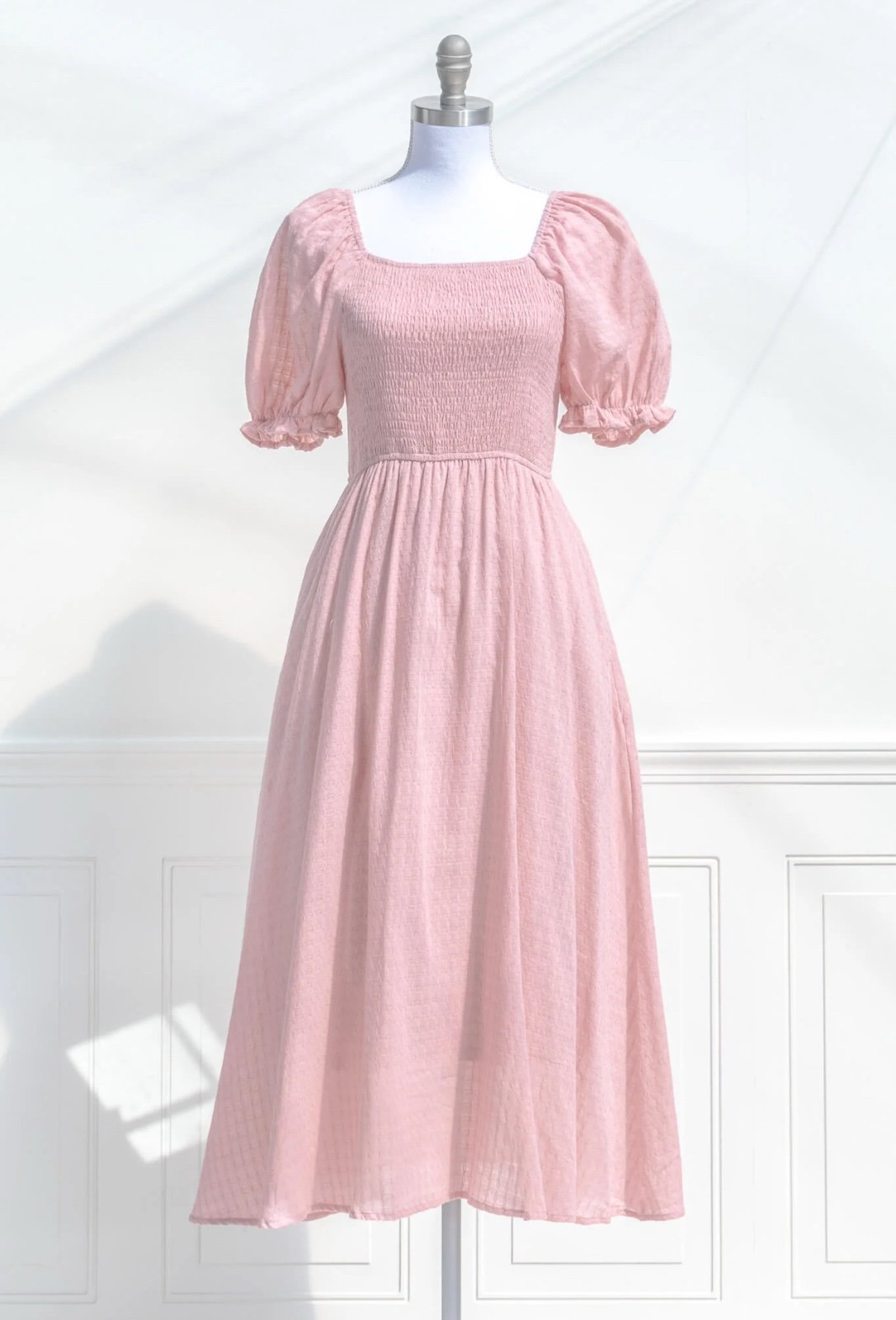 Pink midi dress