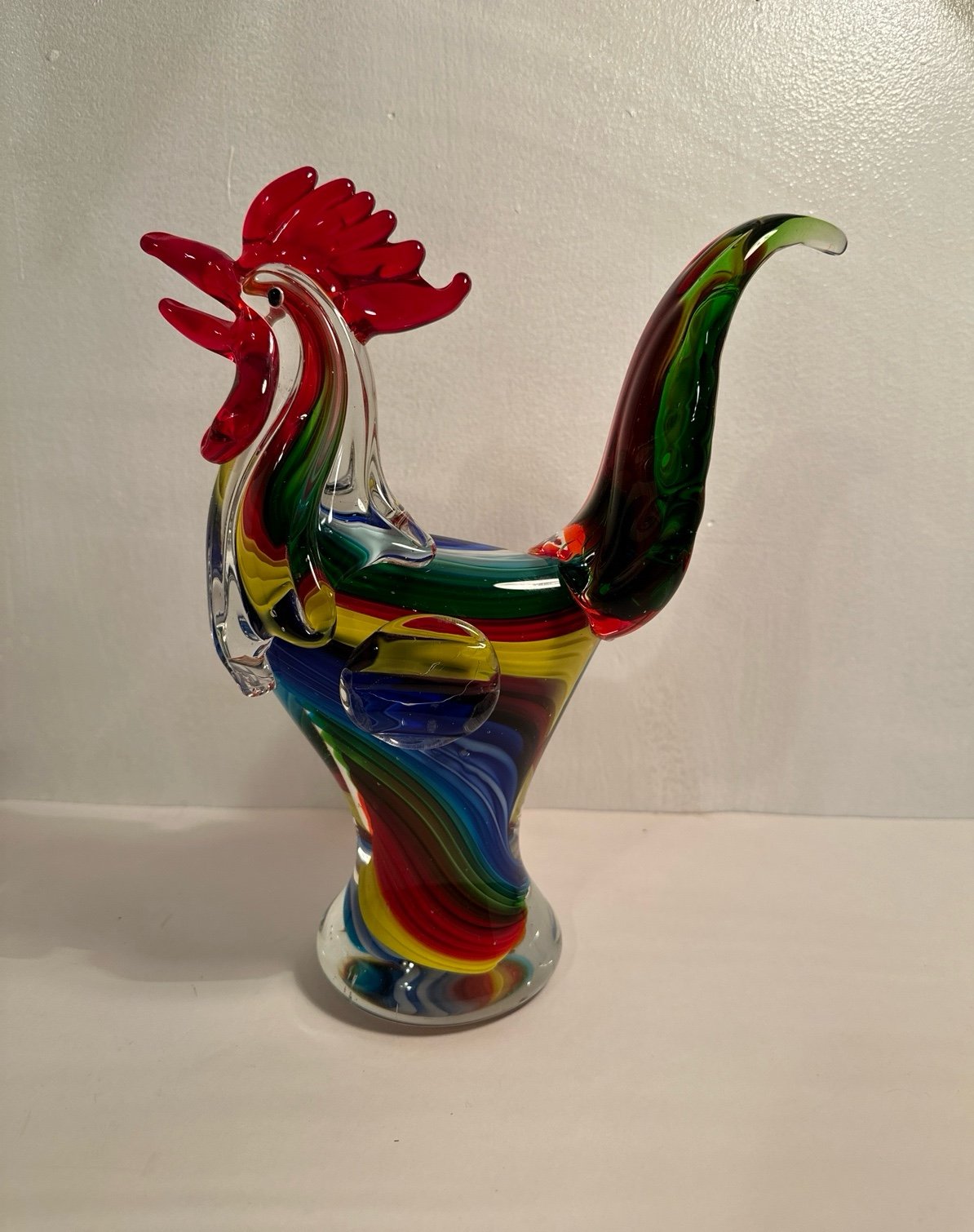 Murano Style Art Glass Rooster