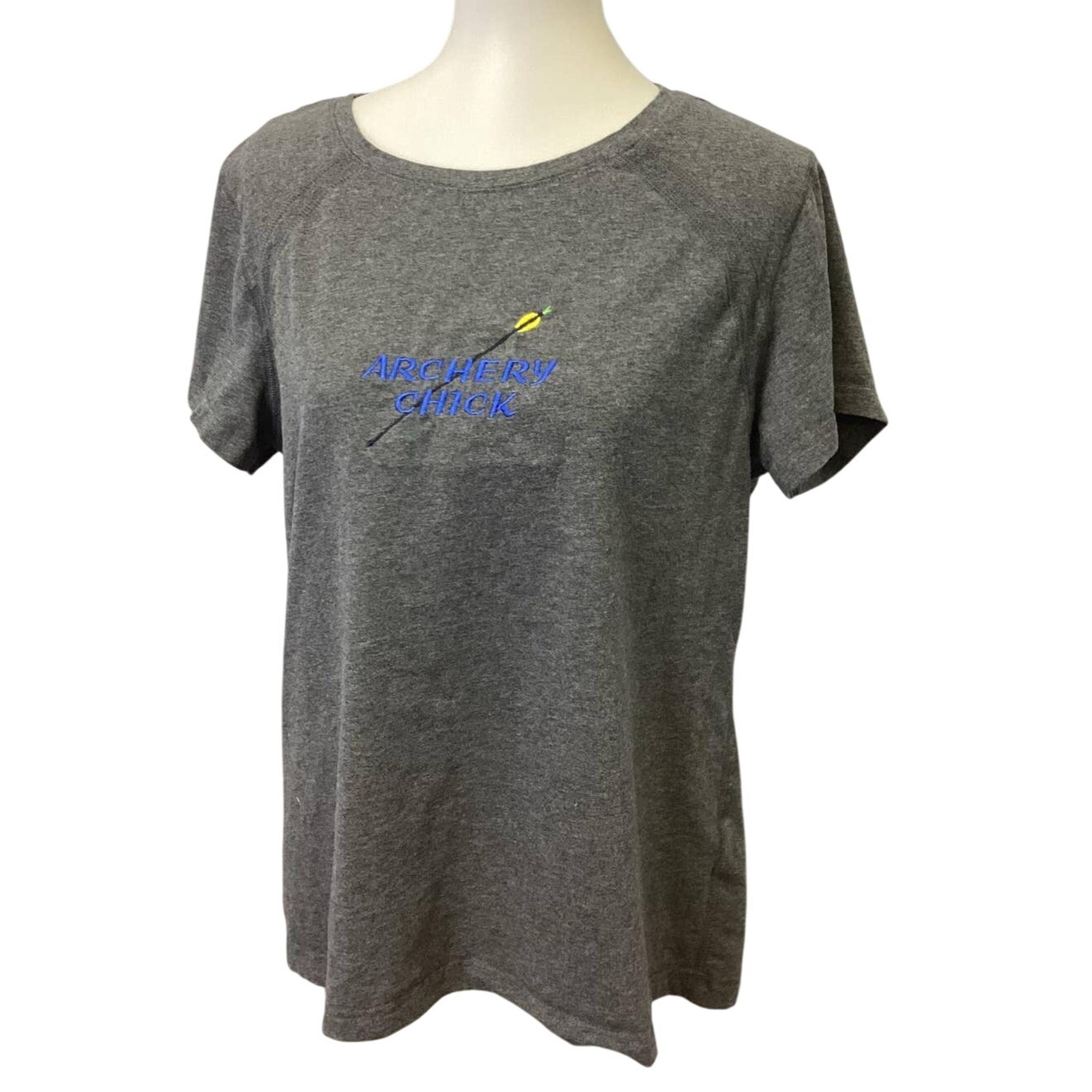 Danskin Womens XXL Archery Chick Short Sleeve Cotton Blend Crew Neck Tee Shirt