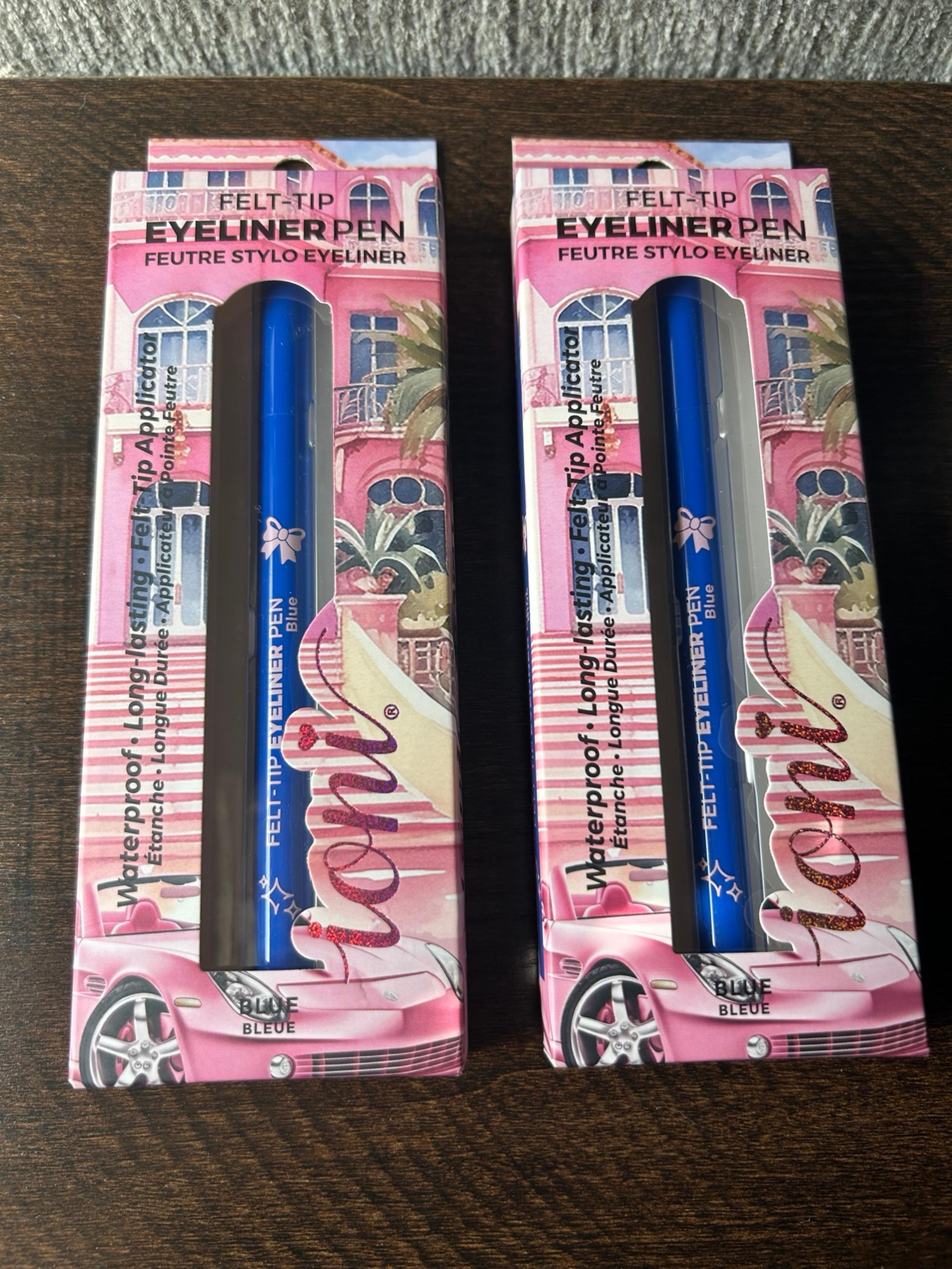 ioni Beauty Dollhouse VROOM VROOM Felt Tip Eyeliner Pens x2 BLUE Waterproof