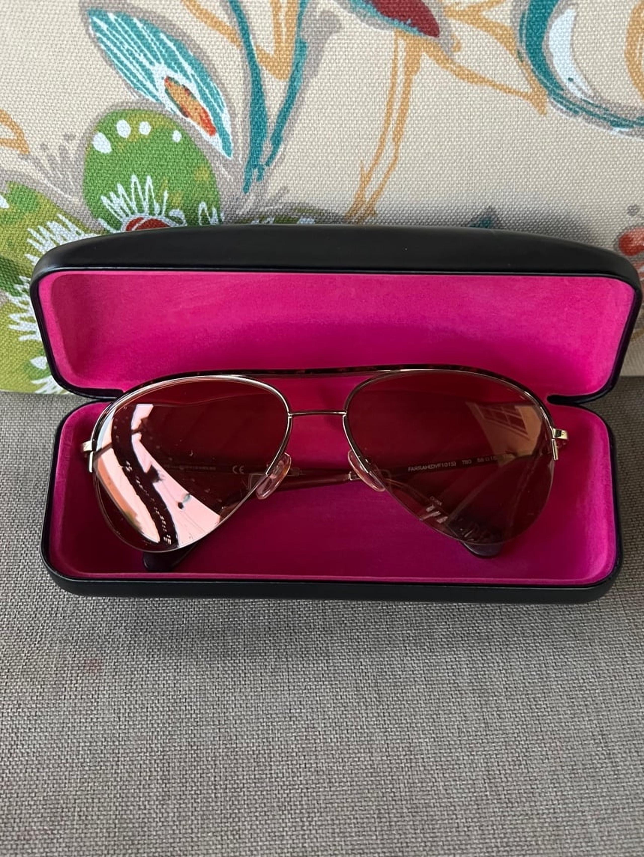 Diane Von Furstenber Women's Aviator Sunglasses DVF101S 780 Rose Gold 58m