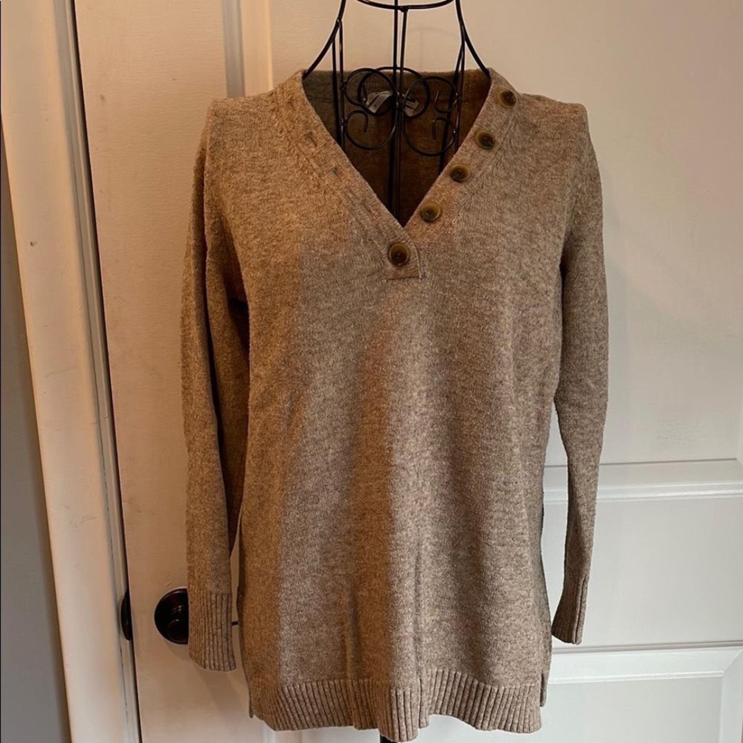 Anthropologie V-Neck Sweater with Tunic Length