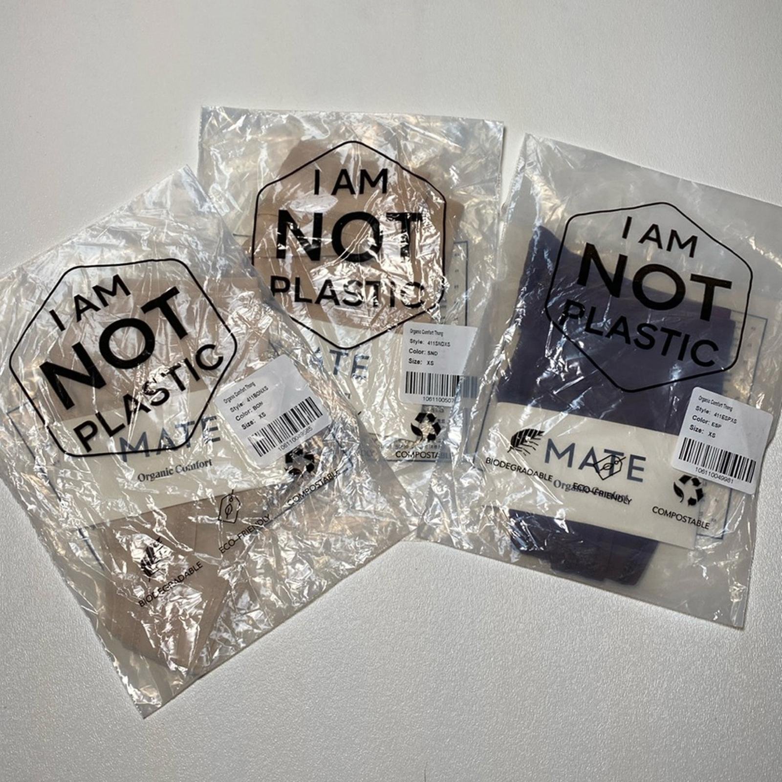 MATE the Label THONG BUNDLE - 3 x Organic Cotton Thong, NWT, Size XS