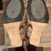 Helaine Peep Toe Monogram Buckle Accent Pumps