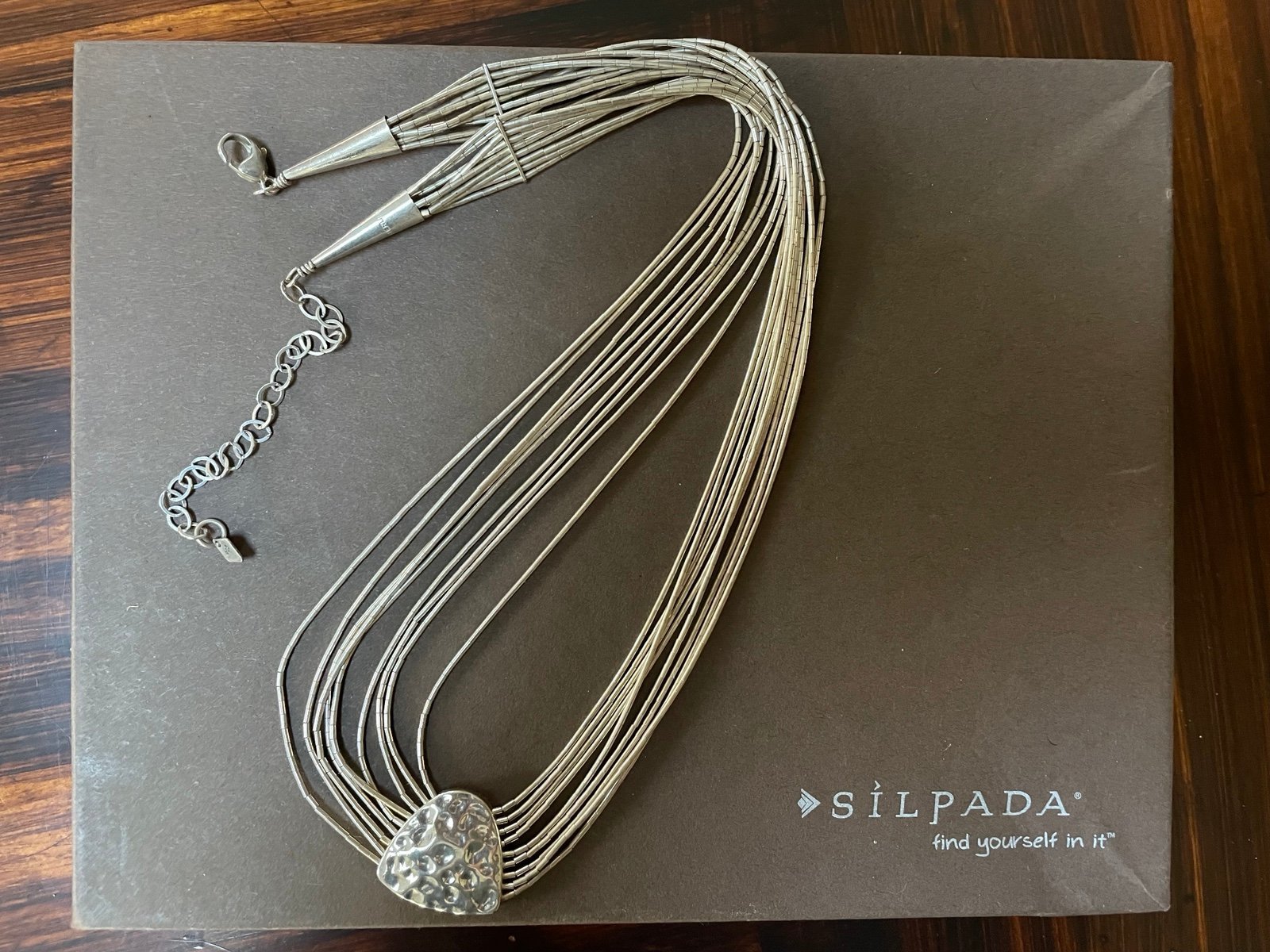 SILPADA Liquid Silver 9- strand hammered 925 sterling silver necklace N1288