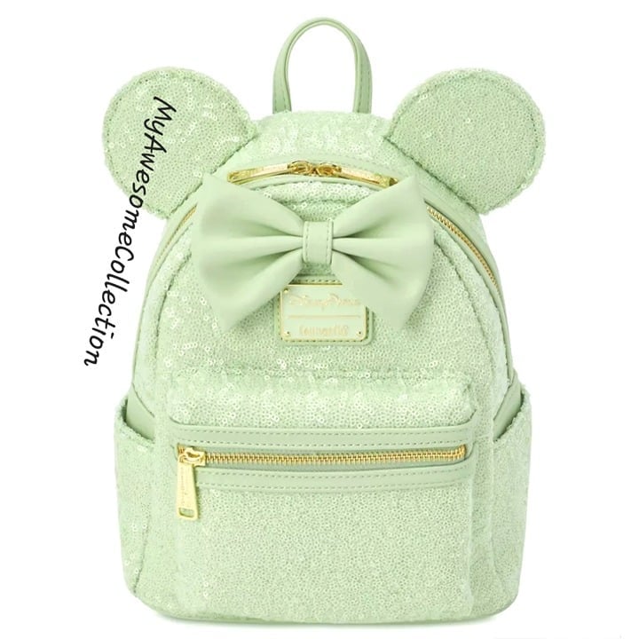 Mint green sequins Loungefly PARKS EXCLUSIVE