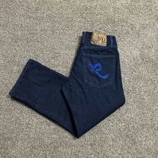 Vintage Y2K Pag Collection Blue Denim Jeans Baggy Hip Hop Embroidered Men’s 32