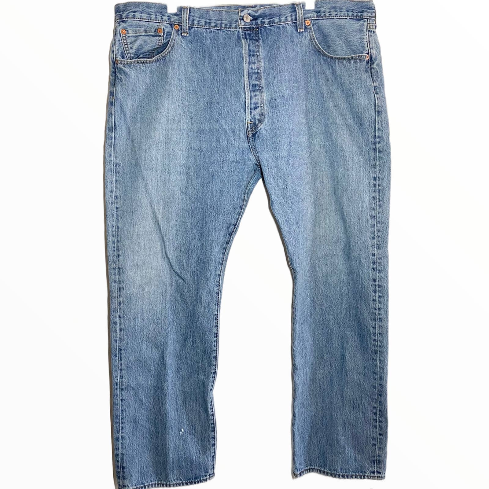 Levi's 501 Original Fit 100% Cotton Non-Stretch Button Fly Stone Wash 44\ Levi's 501 Original Fit 100% Cotton Non-Stretch Button Fly Stone Wash 44\