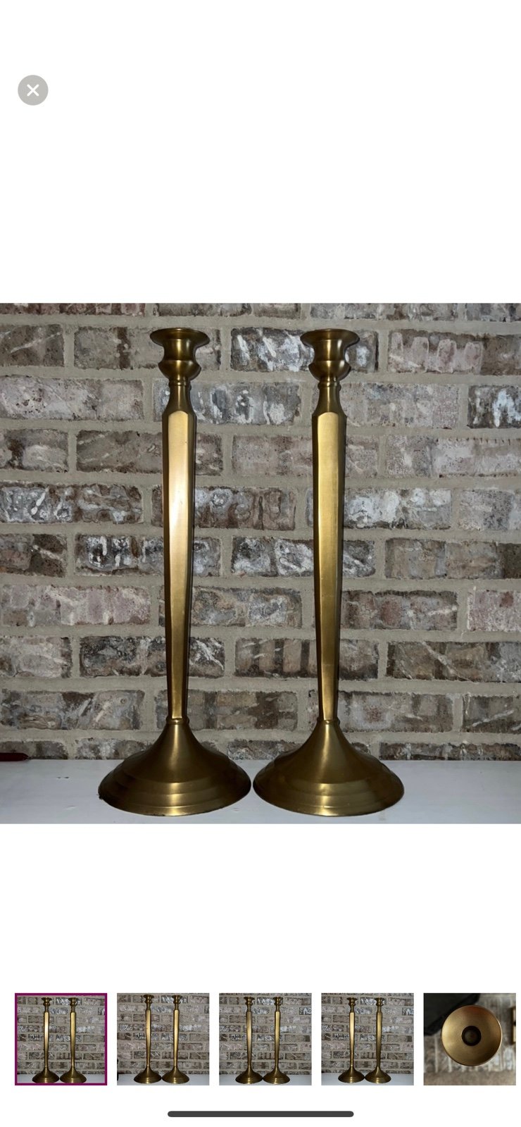 2004 marshall fields n-t style jsbr08 taper candle holders. Minor scratches/mark