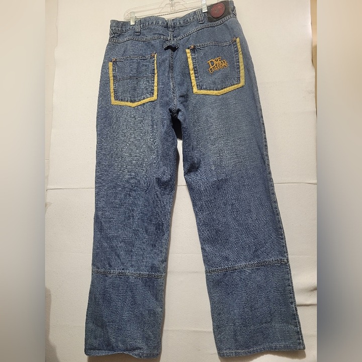 VINTAGE 90'S DEF JAM MEN'S JEANS SIZE 34X33 STRAIGHT LEG BLUE DENIM HIP HOP