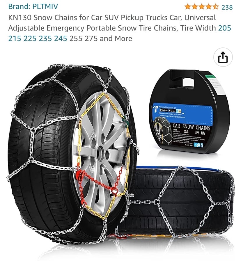 Snow and Ice chains for SUV