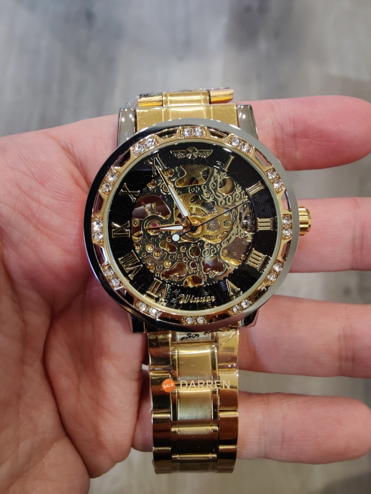 2022 Transparent Fashion Luminous Gear Movement Watch Royal Design For Men