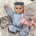Reborn Baby Doll 20 Inch Lifelike Smiling Newborn Girl Doll Blue Eyes