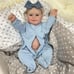Reborn Baby Doll 20 Inch Lifelike Smiling Newborn Girl Doll Blue Eyes