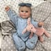Reborn Baby Doll 20 Inch Lifelike Smiling Newborn Girl Doll Blue Eyes