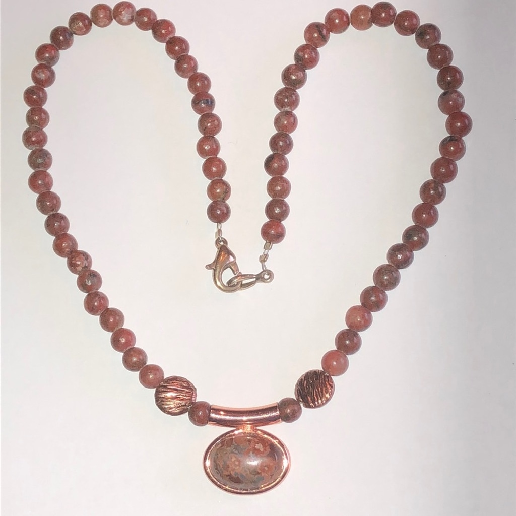 Jasper Semi Precious Stone Beaded Boho Necklace