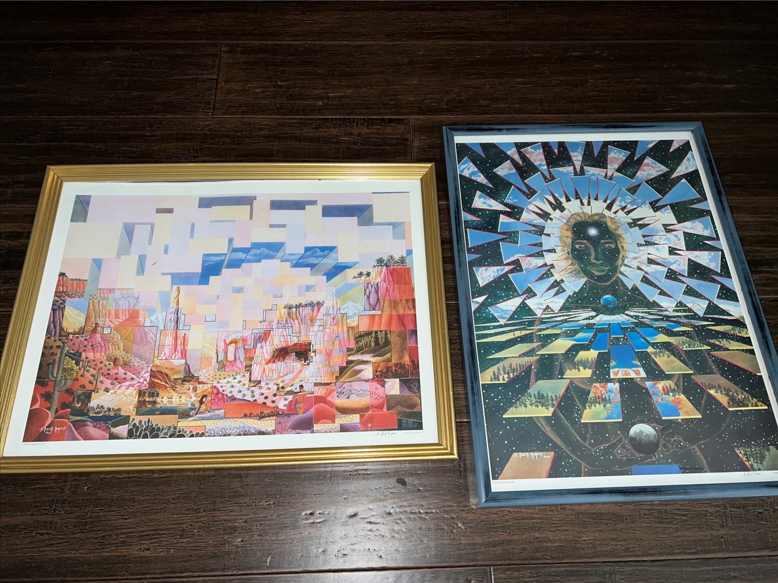 LOT OF 2 S. David Mapes SIGNED prints ABSTRACT. 25”x20”(ish)