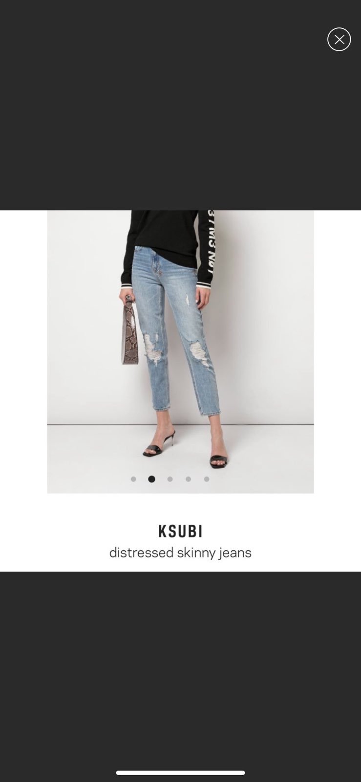 Ksubi cropped straight jeans